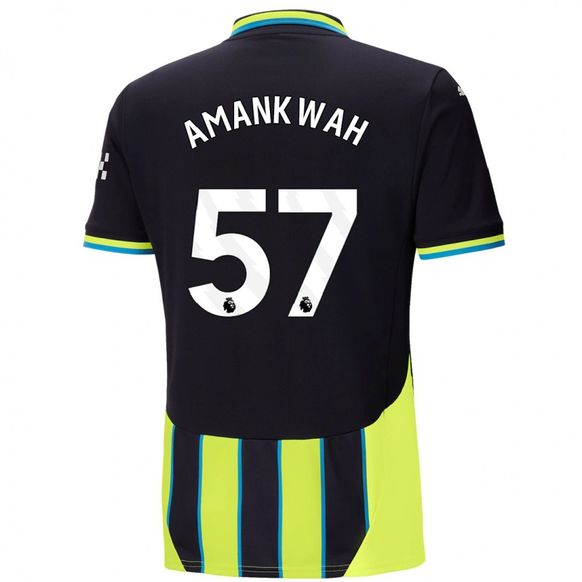 Danxen Kinderen Yeboah Amankwah #57 Blauw Geel Uitshirt Uittenue 2024/25 T-Shirt