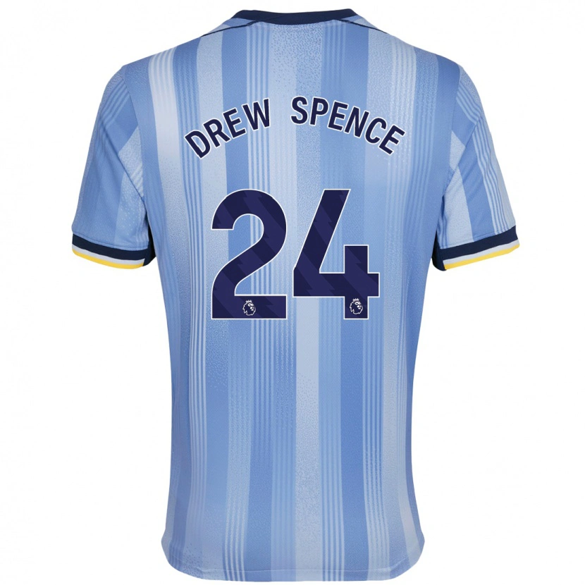 Danxen Kinderen Drew Spence #24 Lichtblauw Uitshirt Uittenue 2024/25 T-Shirt