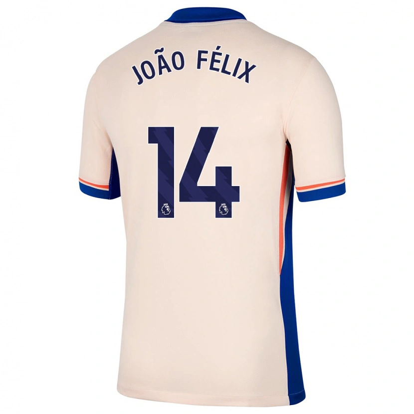 Danxen Kinderen João Félix #14 Lichtbeige Uitshirt Uittenue 2024/25 T-Shirt