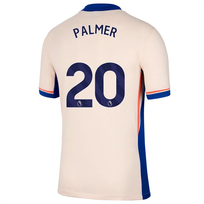 Danxen Kinderen Cole Palmer #20 Lichtbeige Uitshirt Uittenue 2024/25 T-Shirt