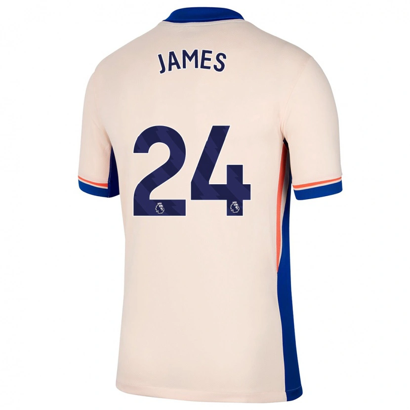 Danxen Kinderen Reece James #24 Lichtbeige Uitshirt Uittenue 2024/25 T-Shirt