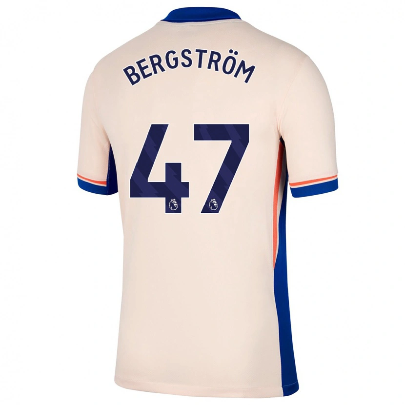 Danxen Kinderen Lucas Bergström #47 Lichtbeige Uitshirt Uittenue 2024/25 T-Shirt