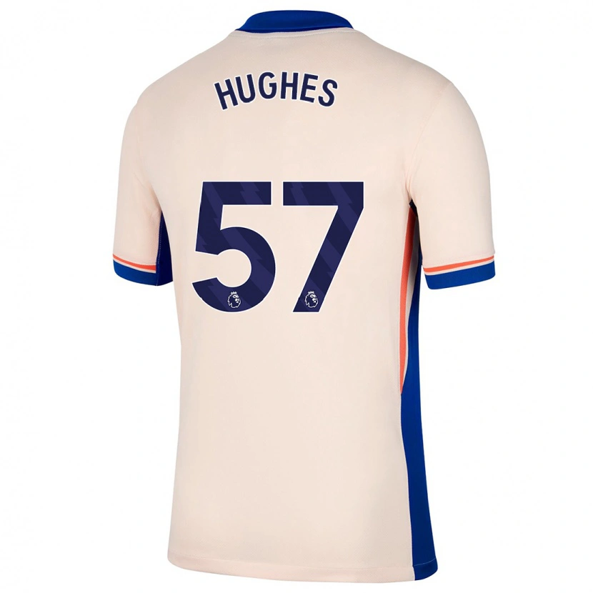 Danxen Kinderen Brodi Hughes #57 Lichtbeige Uitshirt Uittenue 2024/25 T-Shirt