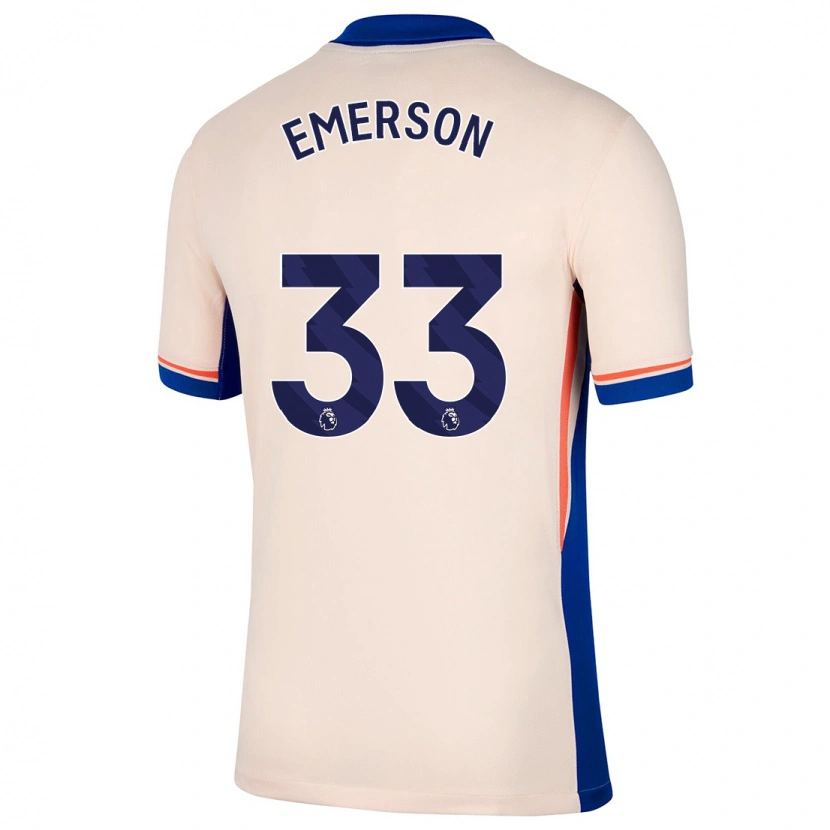 Danxen Kinderen Emerson #33 Lichtbeige Uitshirt Uittenue 2024/25 T-Shirt