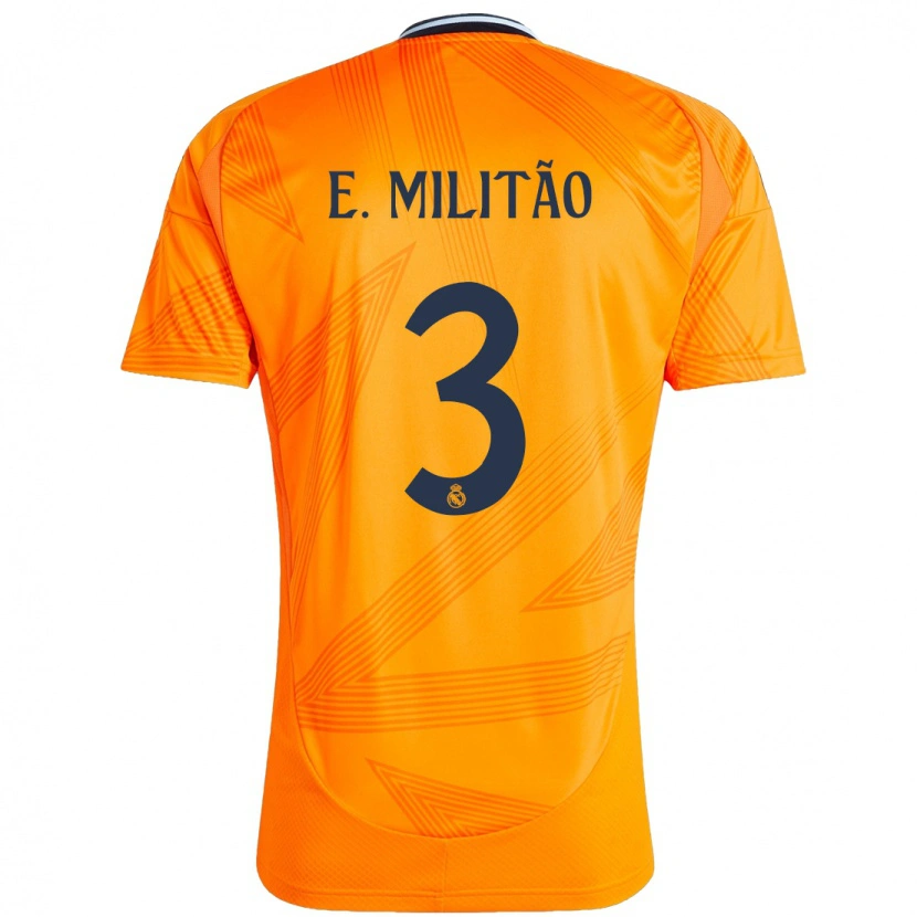 Danxen Kinderen Éder Militão #3 Oranje Uitshirt Uittenue 2024/25 T-Shirt