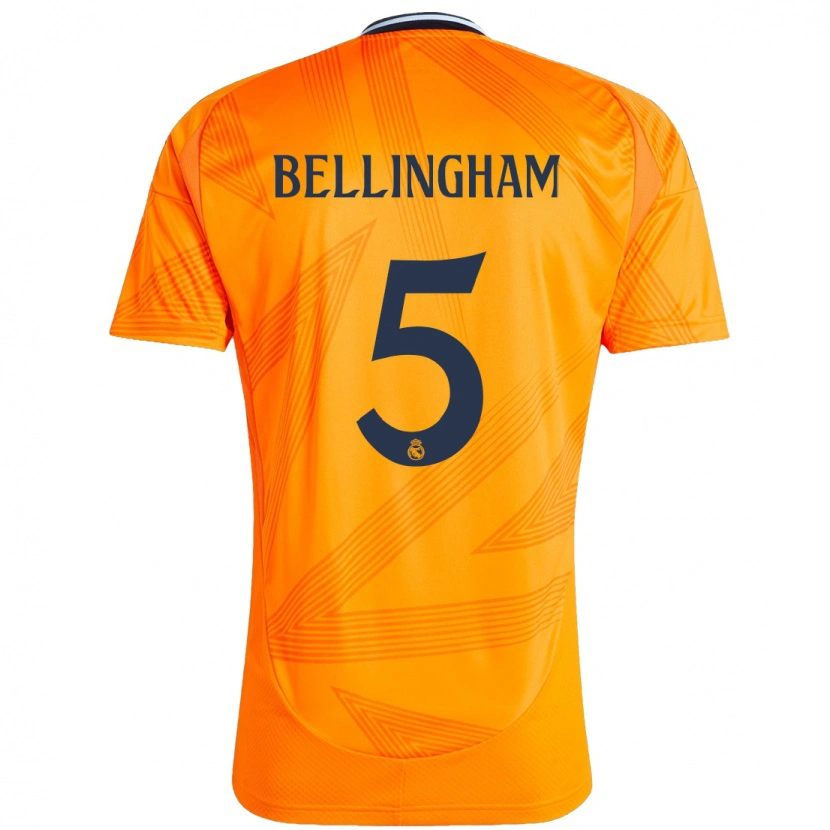 Danxen Kinderen Jude Bellingham #5 Oranje Uitshirt Uittenue 2024/25 T-Shirt