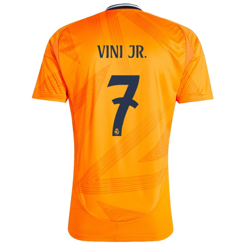 Danxen Kinderen Vinicius Junior #7 Oranje Uitshirt Uittenue 2024/25 T-Shirt