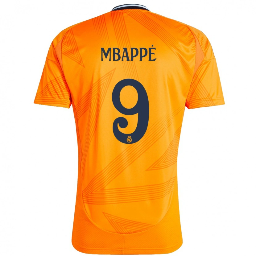 Danxen Kinderen Kylian Mbappé #9 Oranje Uitshirt Uittenue 2024/25 T-Shirt