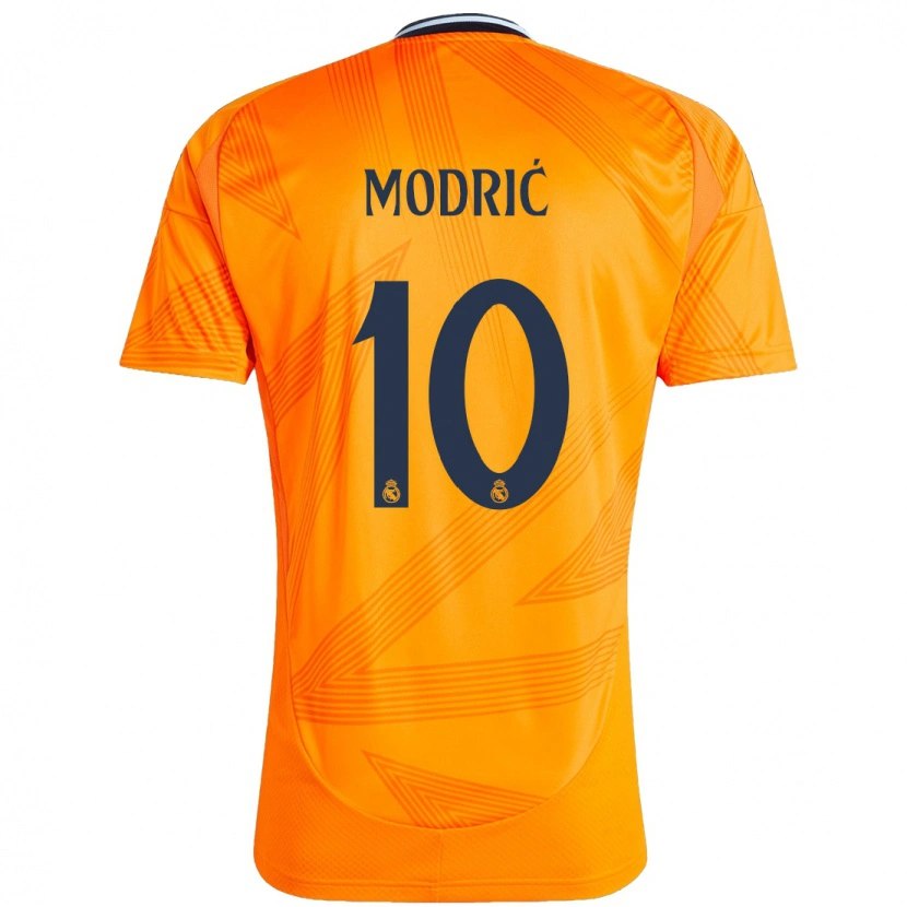 Danxen Kinderen Luka Modric #10 Oranje Uitshirt Uittenue 2024/25 T-Shirt