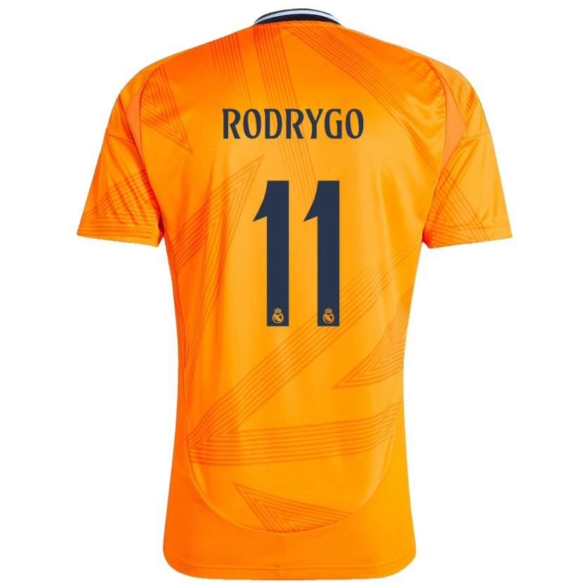 Danxen Kinderen Rodrygo #11 Oranje Uitshirt Uittenue 2024/25 T-Shirt