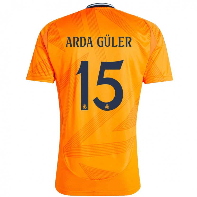 Danxen Kinderen Arda Güler #15 Oranje Uitshirt Uittenue 2024/25 T-Shirt