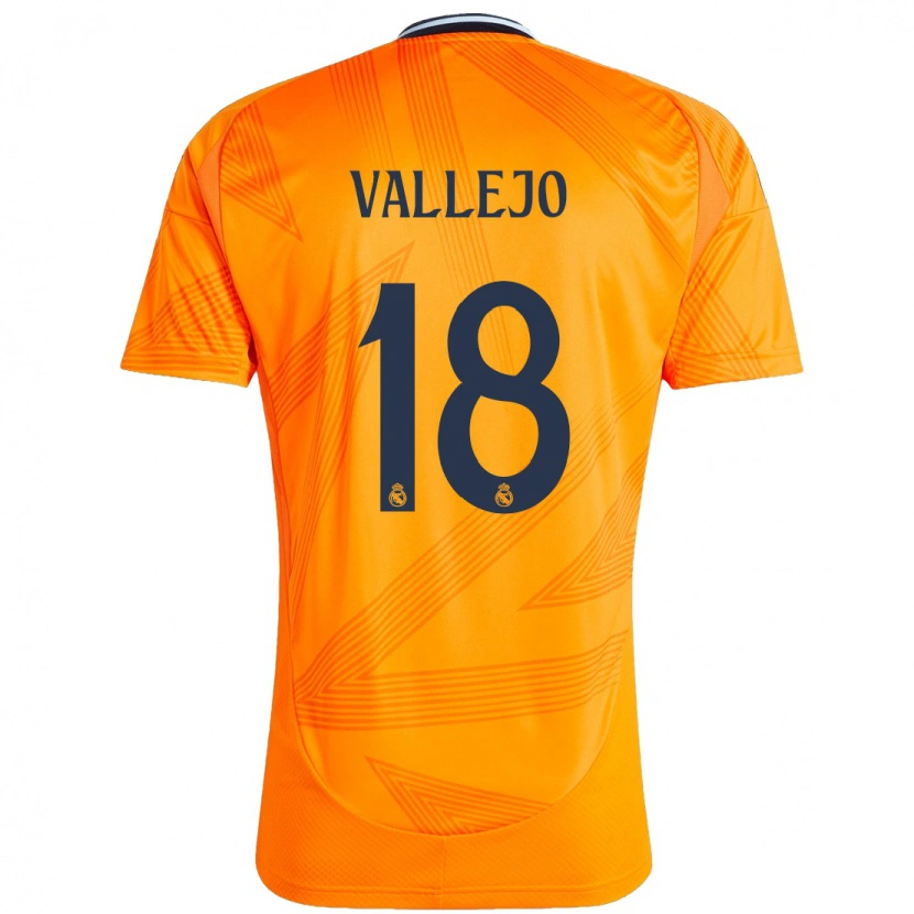 Danxen Kinderen Jesús Vallejo #18 Oranje Uitshirt Uittenue 2024/25 T-Shirt