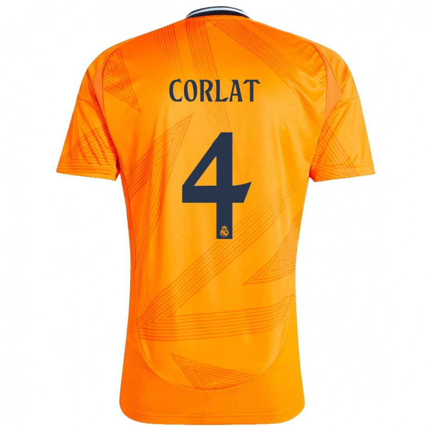 Danxen Kinderen Edu Corlat #4 Oranje Uitshirt Uittenue 2024/25 T-Shirt