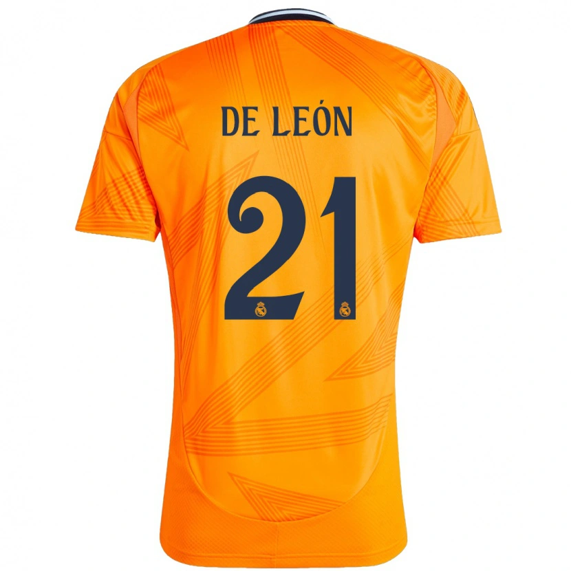 Danxen Kinderen Jeremy De León #21 Oranje Uitshirt Uittenue 2024/25 T-Shirt