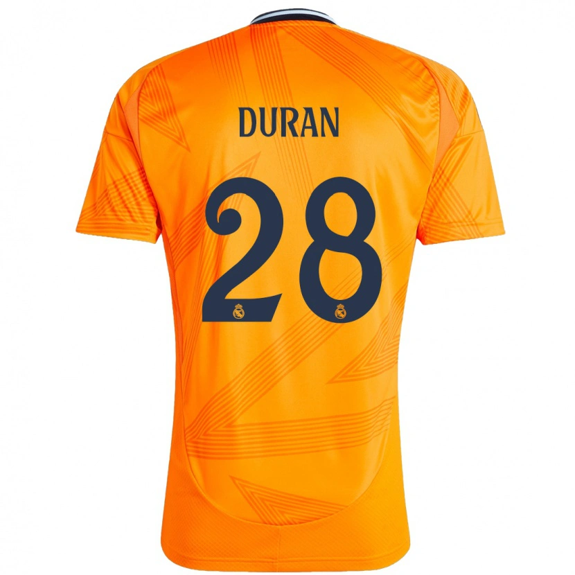 Danxen Kinderen Pol Duran #28 Oranje Uitshirt Uittenue 2024/25 T-Shirt