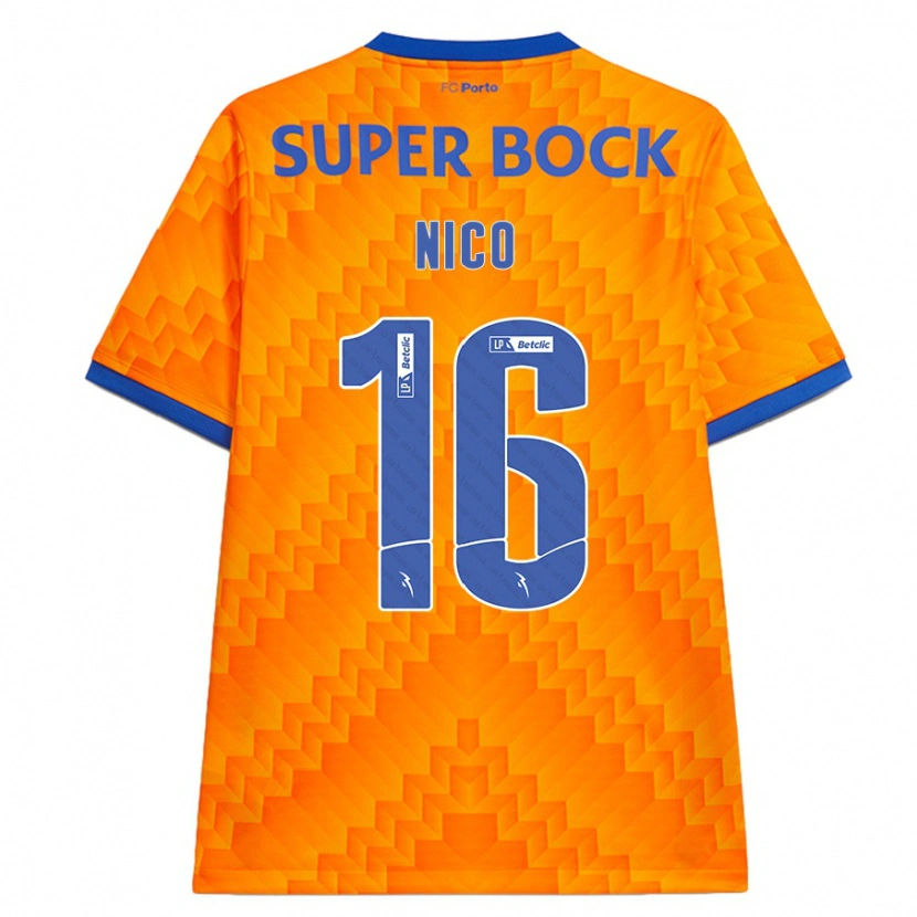 Danxen Kinderen Nico González #16 Oranje Uitshirt Uittenue 2024/25 T-Shirt