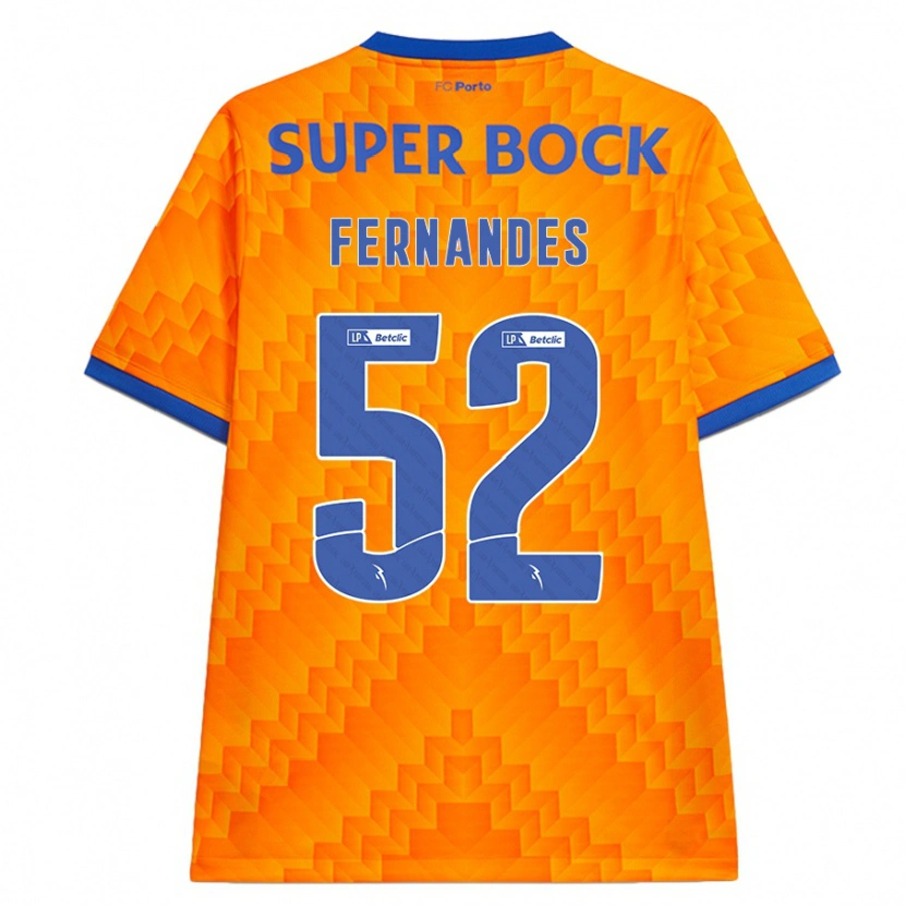 Danxen Kinderen Martim Fernandes #52 Oranje Uitshirt Uittenue 2024/25 T-Shirt