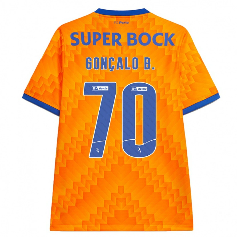 Danxen Kinderen Gonçalo Borges #70 Oranje Uitshirt Uittenue 2024/25 T-Shirt