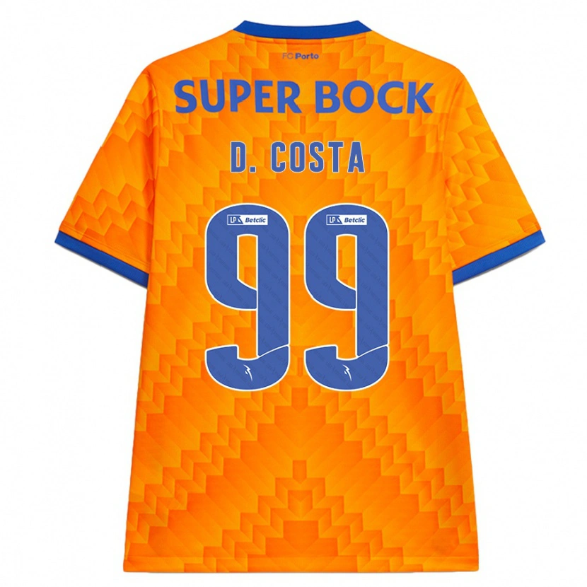 Danxen Kinderen Diogo Costa #99 Oranje Uitshirt Uittenue 2024/25 T-Shirt