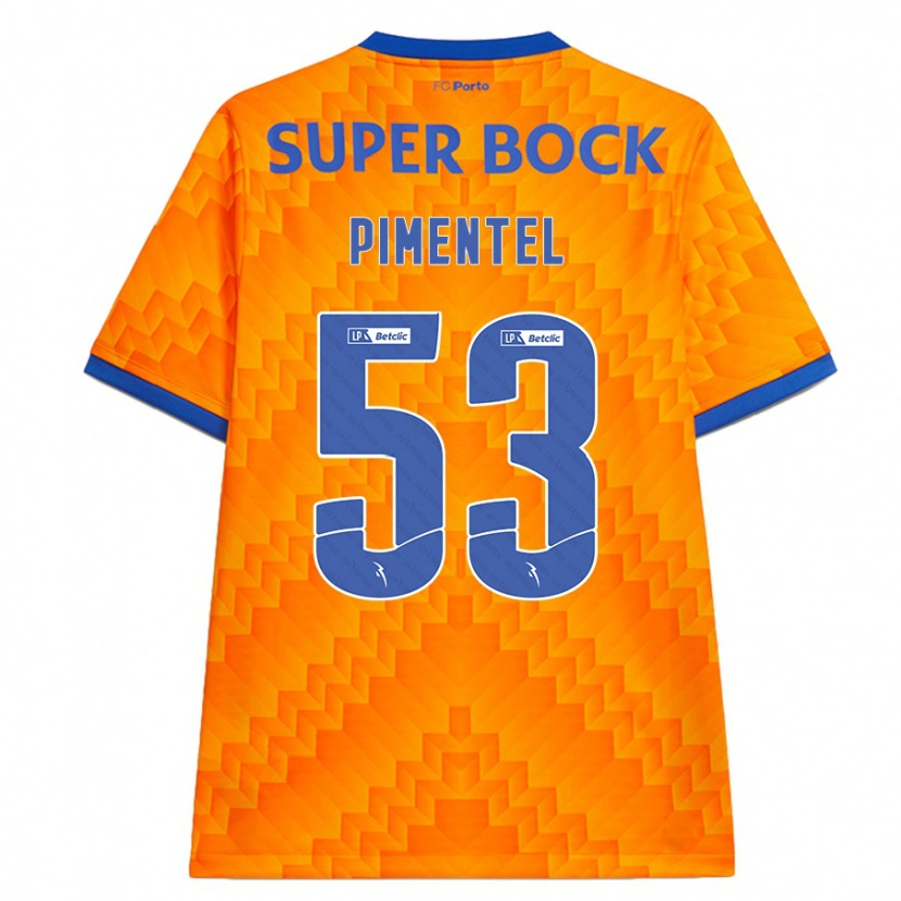 Danxen Kinderen Eric Pimentel #53 Oranje Uitshirt Uittenue 2024/25 T-Shirt