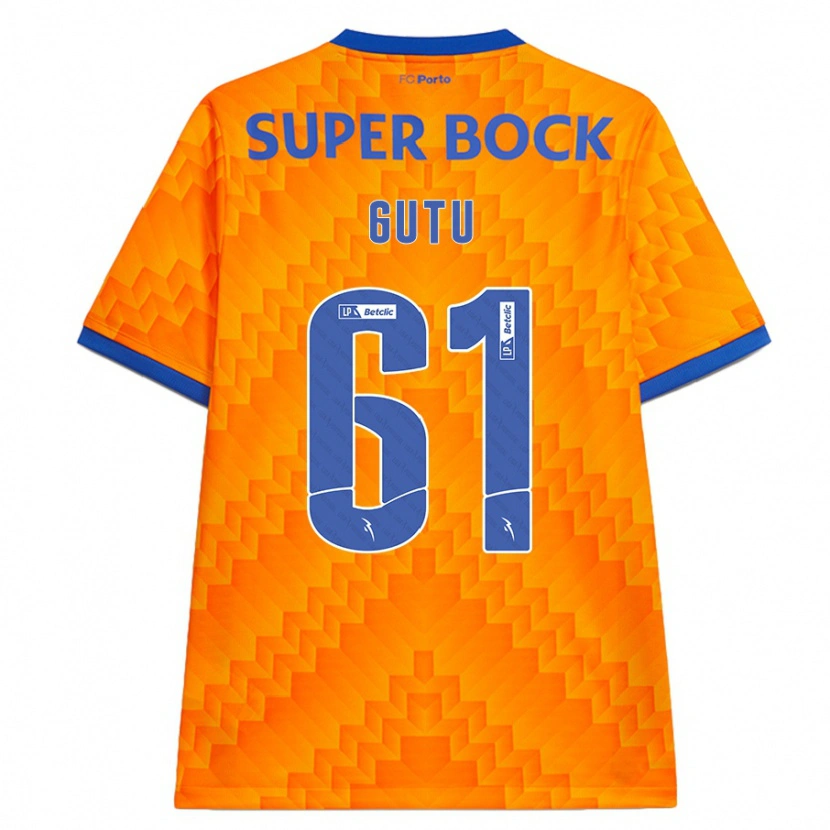 Danxen Kinderen Denis Gutu #61 Oranje Uitshirt Uittenue 2024/25 T-Shirt