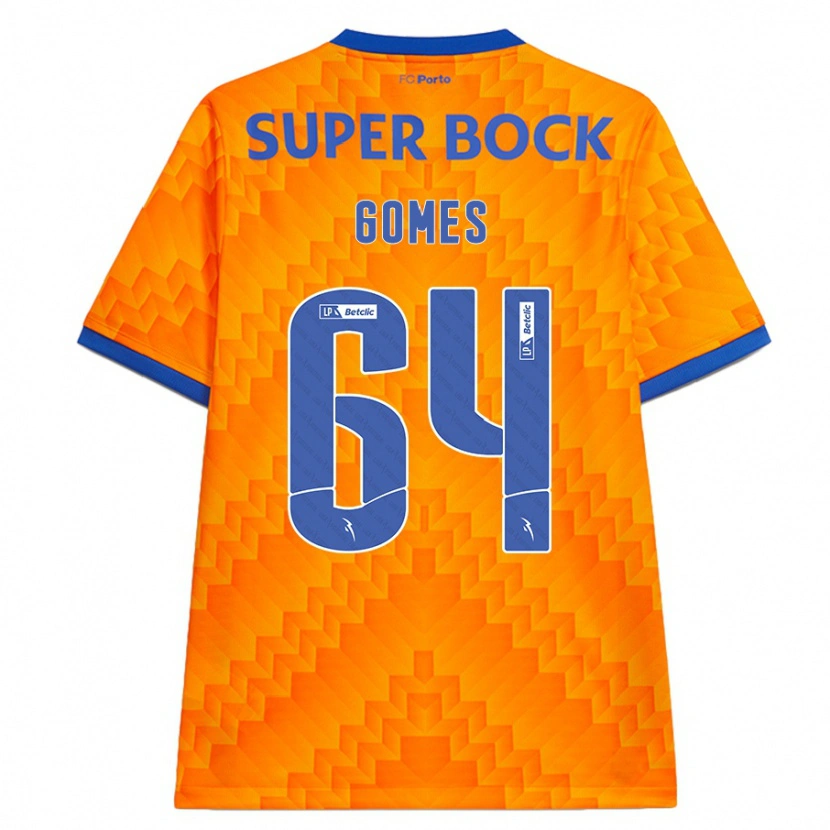 Danxen Kinderen Luís Gomes #64 Oranje Uitshirt Uittenue 2024/25 T-Shirt