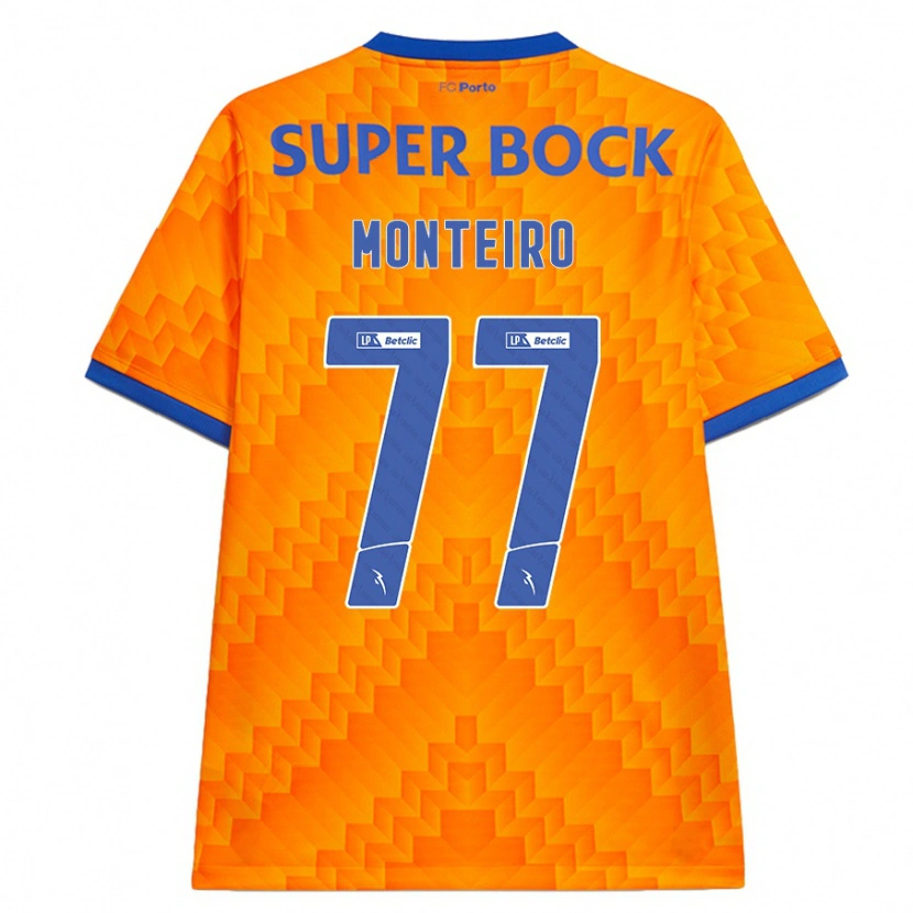 Danxen Kinderen Rui Monteiro #77 Oranje Uitshirt Uittenue 2024/25 T-Shirt