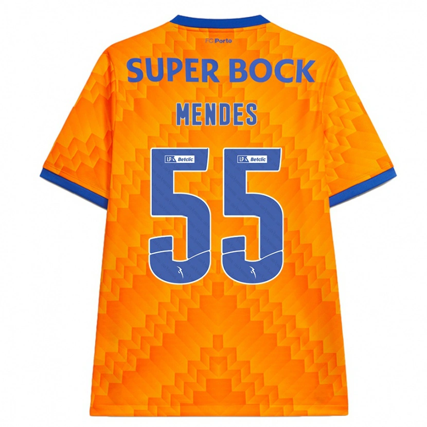 Danxen Kinderen João Mendes #55 Oranje Uitshirt Uittenue 2024/25 T-Shirt