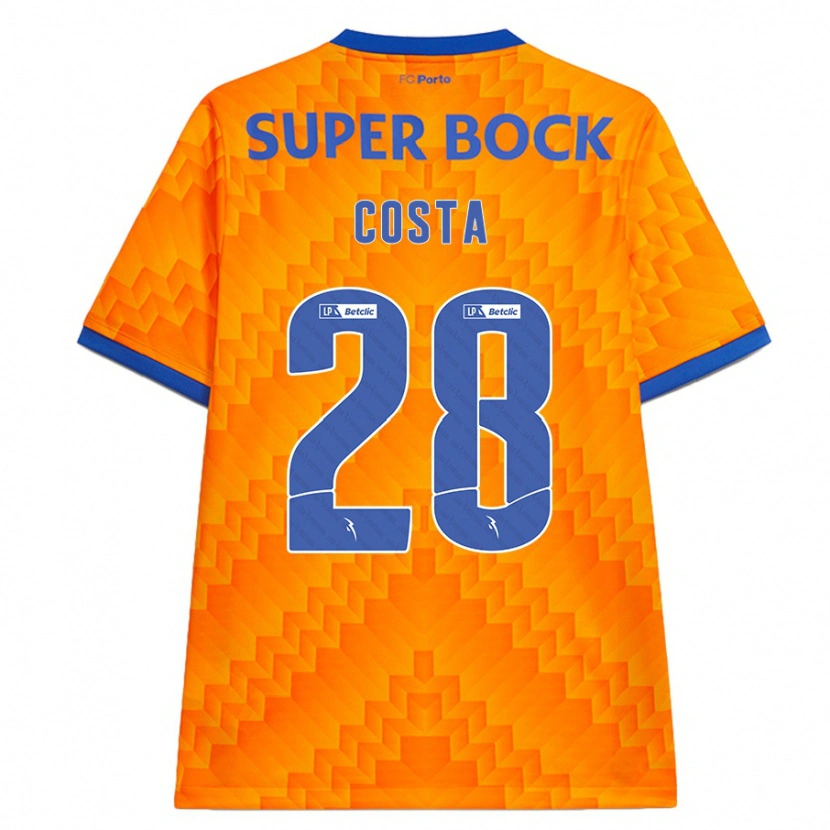 Danxen Kinderen Bruno Costa #28 Oranje Uitshirt Uittenue 2024/25 T-Shirt