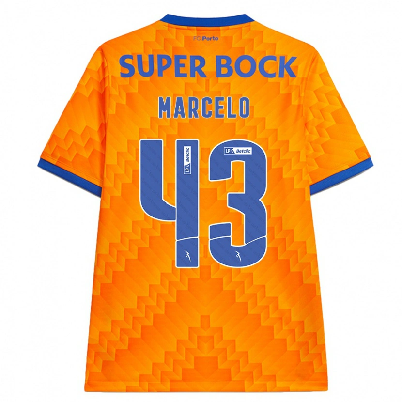 Danxen Kinderen Joao Marcelo #43 Oranje Uitshirt Uittenue 2024/25 T-Shirt