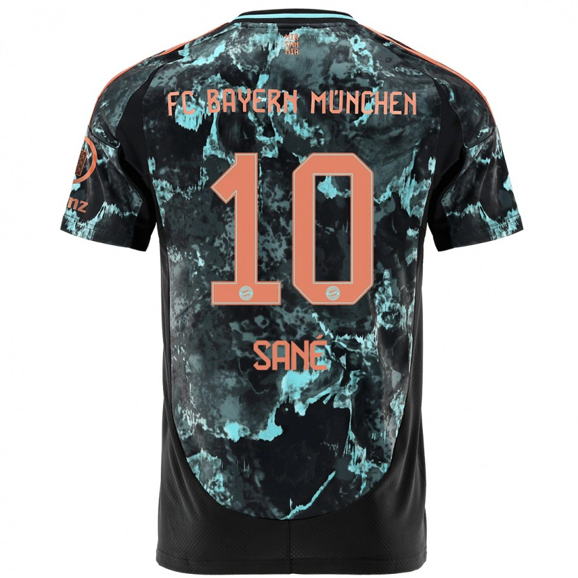 Danxen Kinderen Leroy Sané #10 Zwart Uitshirt Uittenue 2024/25 T-Shirt