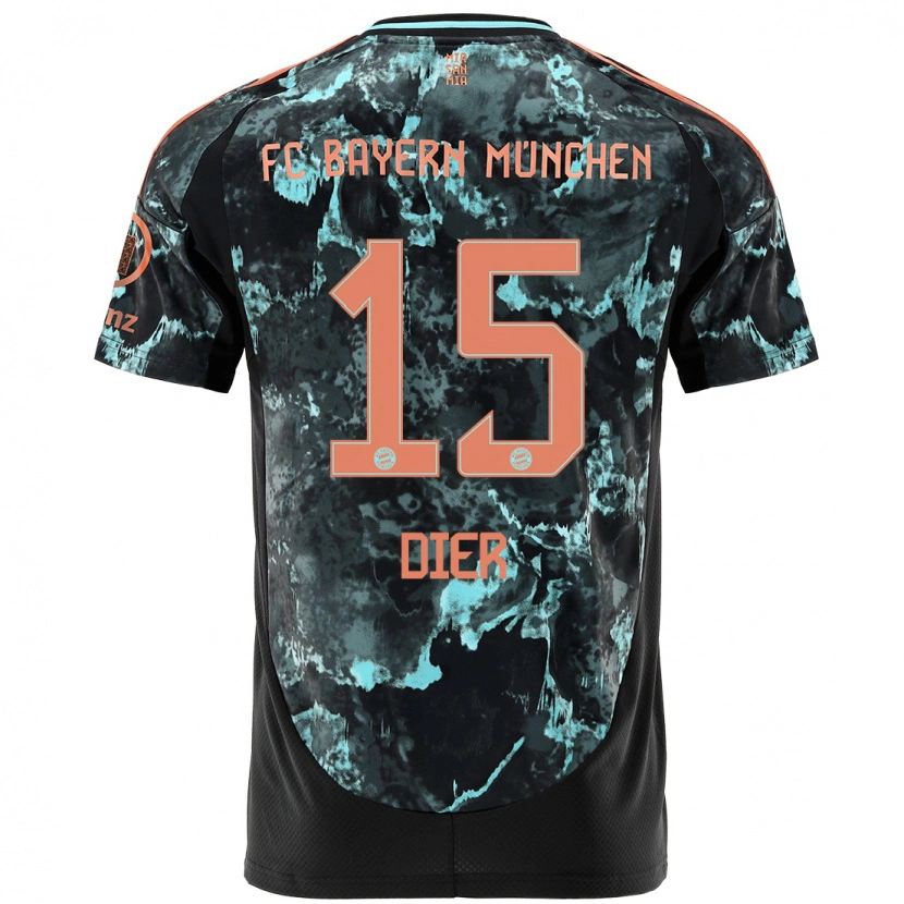 Danxen Kinderen Eric Dier #15 Zwart Uitshirt Uittenue 2024/25 T-Shirt