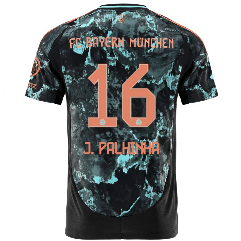 Danxen Kinderen João Palhinha #16 Zwart Uitshirt Uittenue 2024/25 T-Shirt