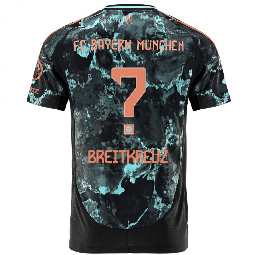 Danxen Kinderen Steve Breitkreuz #0 Zwart Uitshirt Uittenue 2024/25 T-Shirt