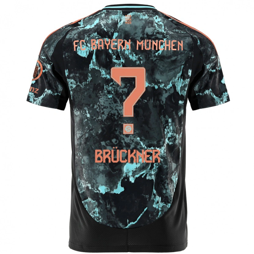 Danxen Kinderen Angelo Brückner #0 Zwart Uitshirt Uittenue 2024/25 T-Shirt