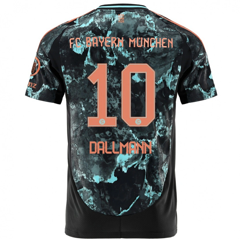 Danxen Kinderen Linda Dallmann #10 Zwart Uitshirt Uittenue 2024/25 T-Shirt