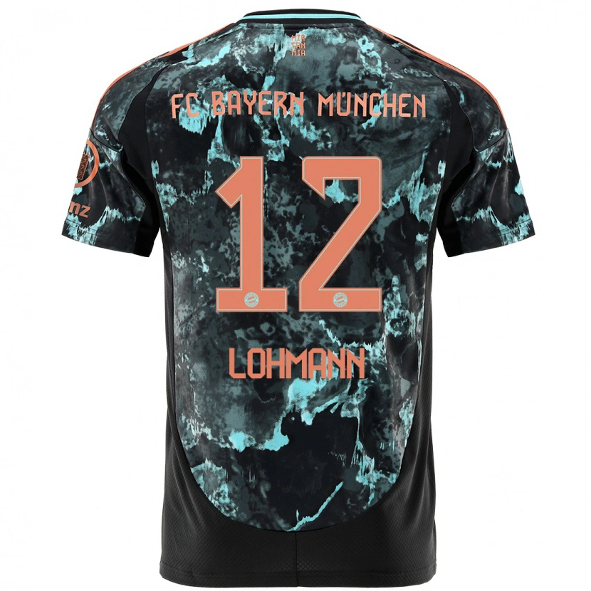 Danxen Kinderen Sydney Lohmann #12 Zwart Uitshirt Uittenue 2024/25 T-Shirt