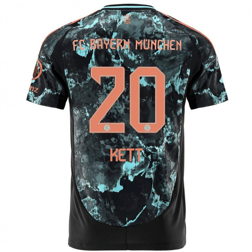 Danxen Kinderen Franziska Kett #20 Zwart Uitshirt Uittenue 2024/25 T-Shirt