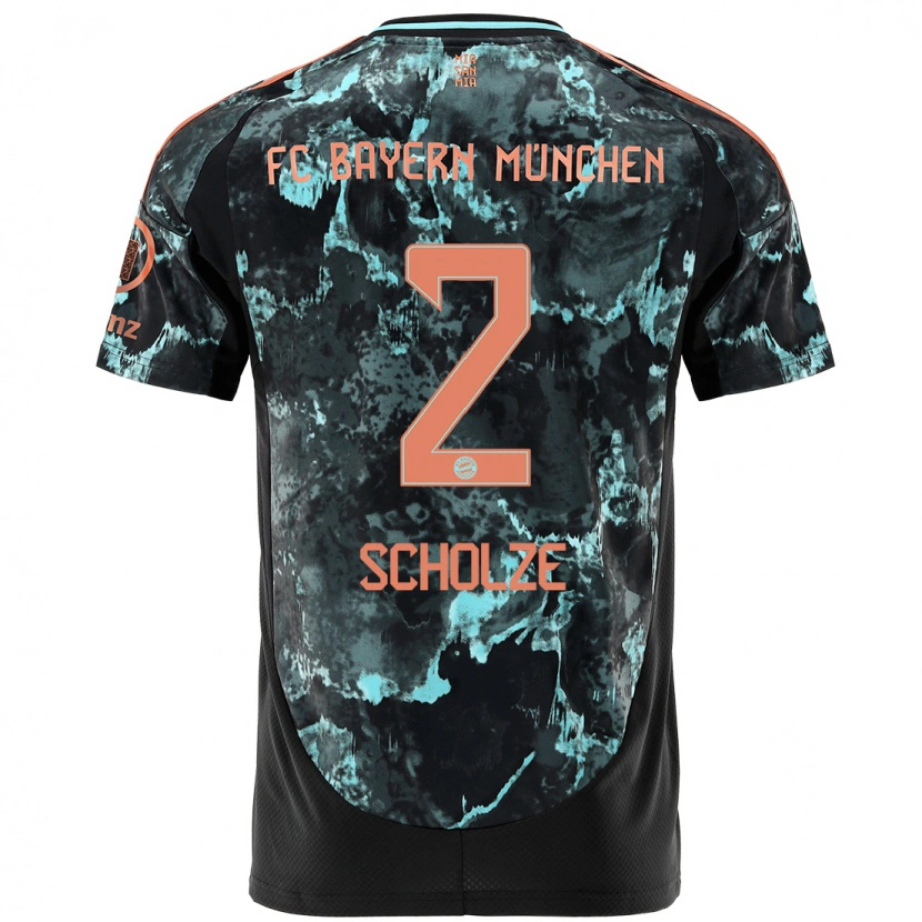 Danxen Kinderen Max Scholze #2 Zwart Uitshirt Uittenue 2024/25 T-Shirt