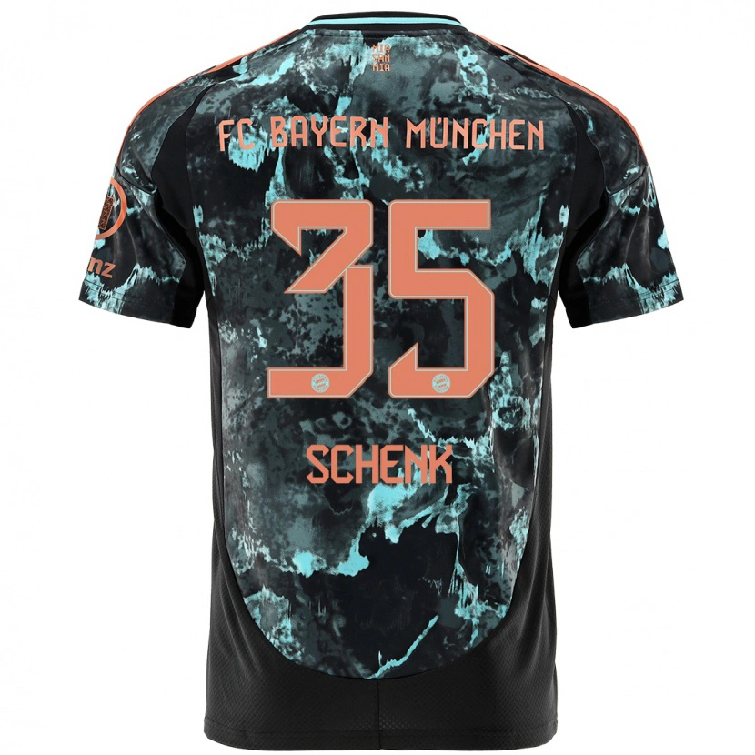 Danxen Kinderen Johannes Schenk #35 Zwart Uitshirt Uittenue 2024/25 T-Shirt