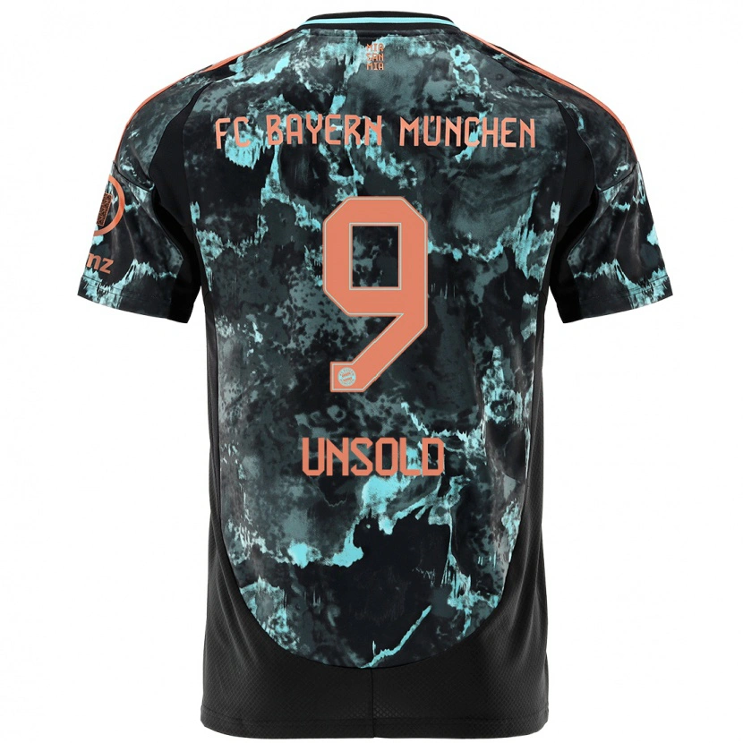 Danxen Kinderen Samuel Unsold #9 Zwart Uitshirt Uittenue 2024/25 T-Shirt