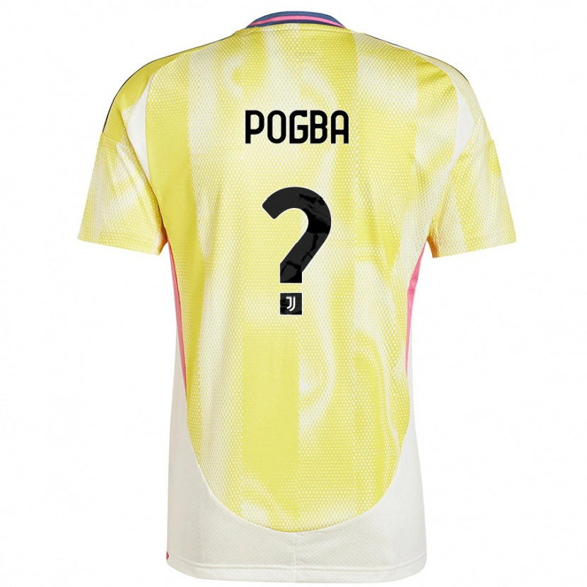 Danxen Kinderen Paul Pogba #0 Zonnig Geel Uitshirt Uittenue 2024/25 T-Shirt