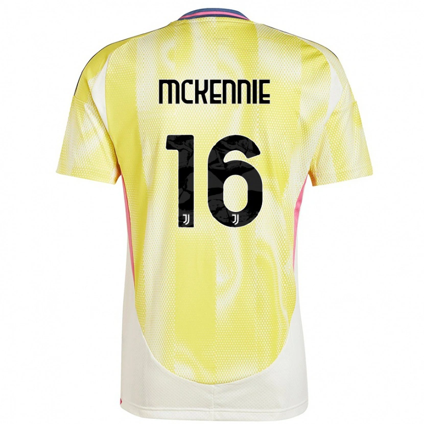 Danxen Kinderen Weston Mckennie #16 Zonnig Geel Uitshirt Uittenue 2024/25 T-Shirt