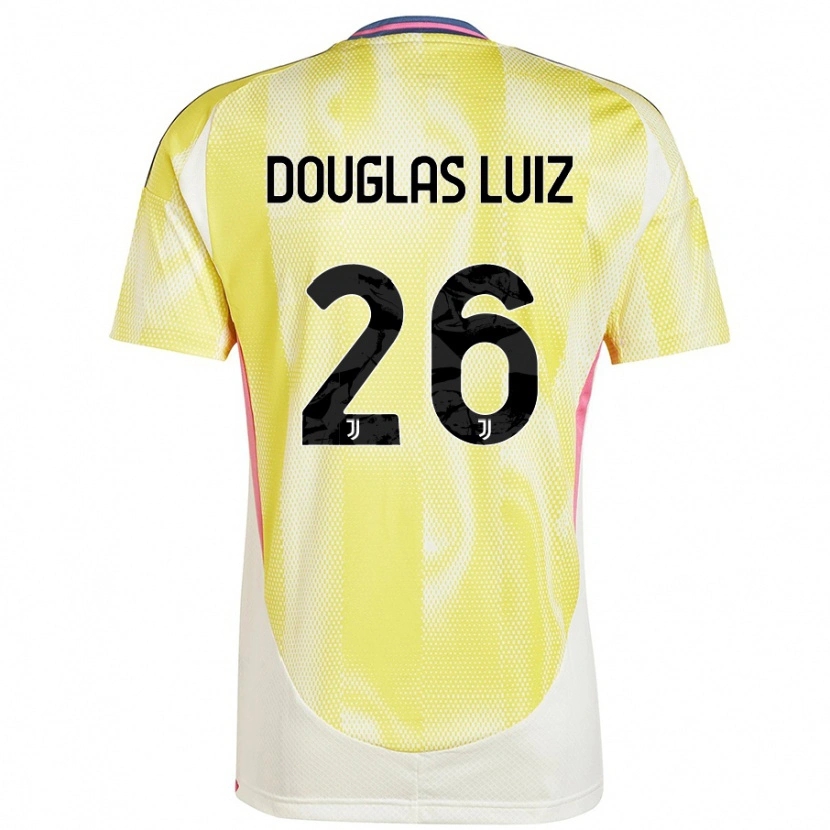 Danxen Kinderen Douglas Luiz #26 Zonnig Geel Uitshirt Uittenue 2024/25 T-Shirt