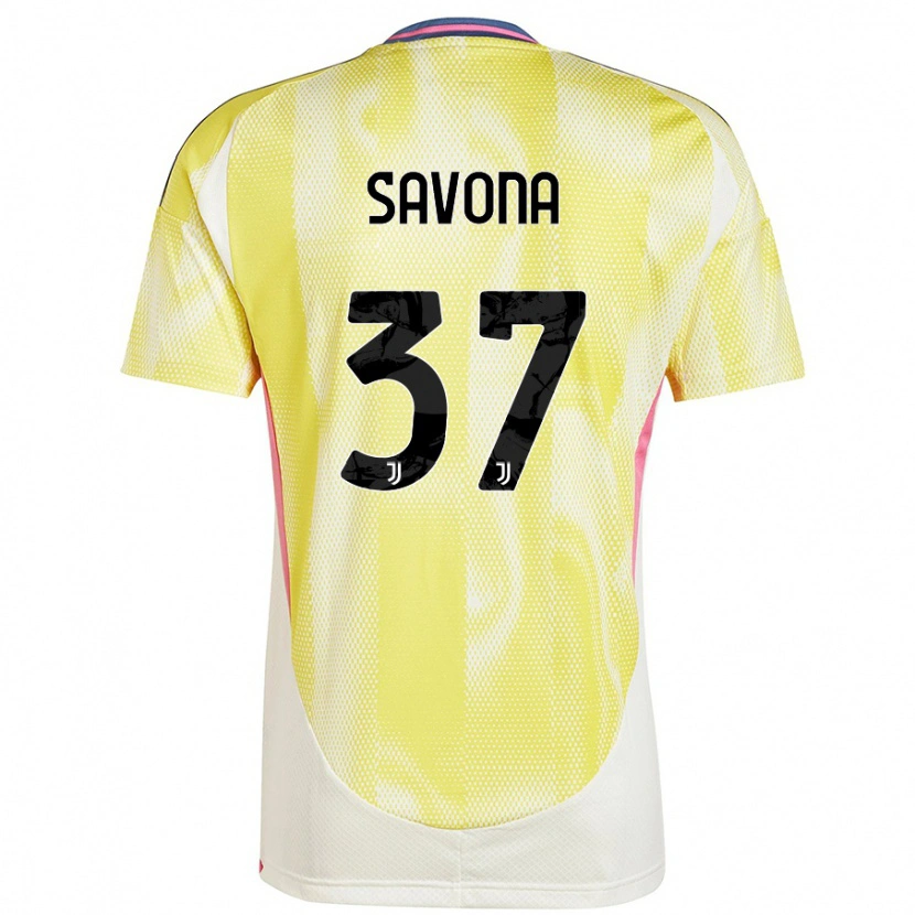 Danxen Kinderen Nicolò Savona #37 Zonnig Geel Uitshirt Uittenue 2024/25 T-Shirt