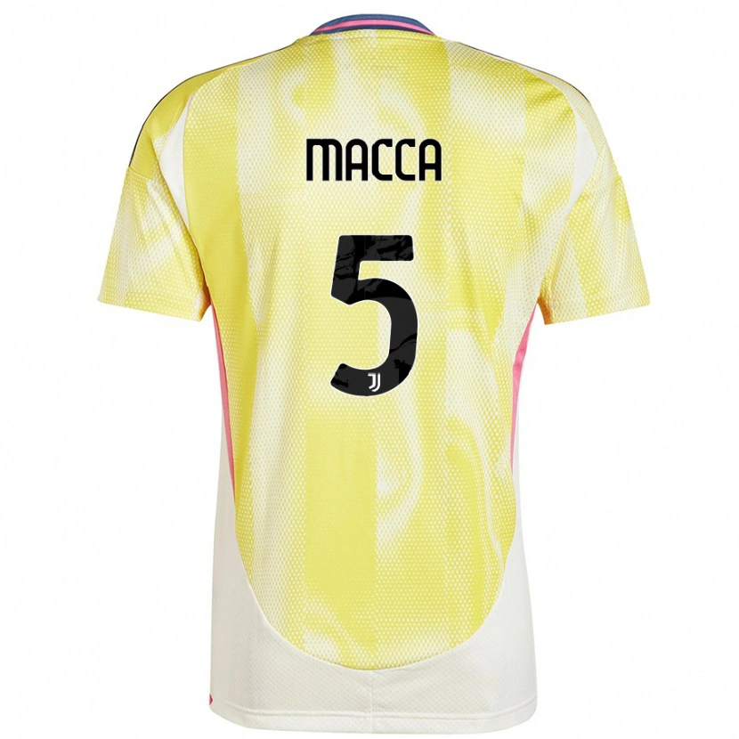 Danxen Kinderen Federico Macca #5 Zonnig Geel Uitshirt Uittenue 2024/25 T-Shirt