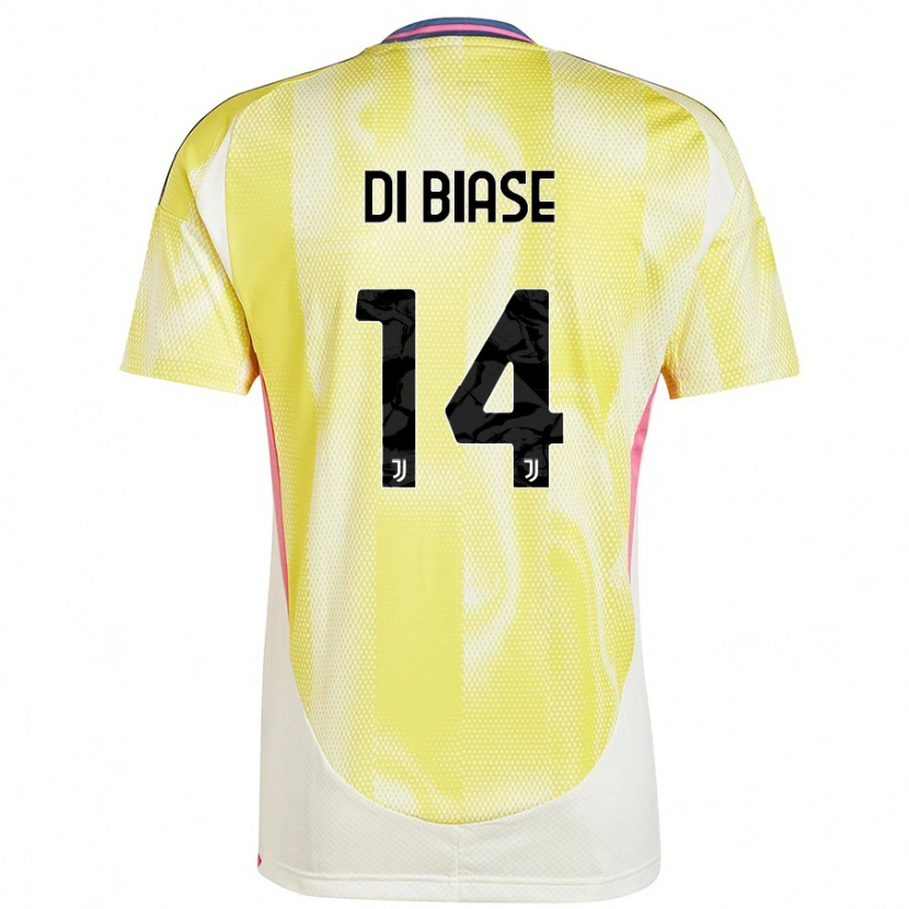 Danxen Kinderen Gianmarco Di Biase #14 Zonnig Geel Uitshirt Uittenue 2024/25 T-Shirt