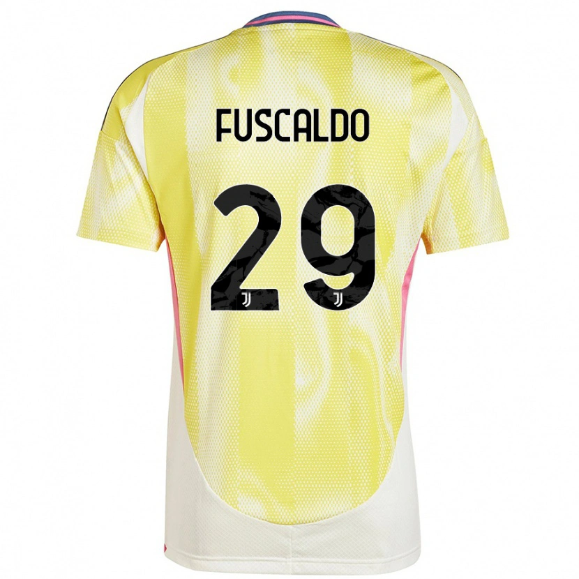 Danxen Kinderen Matteo Fuscaldo #29 Zonnig Geel Uitshirt Uittenue 2024/25 T-Shirt