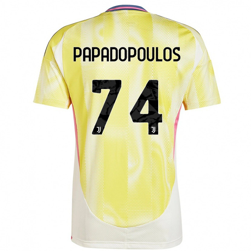 Danxen Kinderen Christos Papadopoulos #74 Zonnig Geel Uitshirt Uittenue 2024/25 T-Shirt