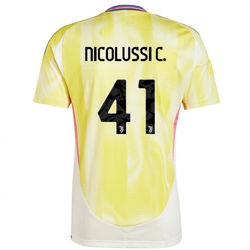 Danxen Kinderen Hans Nicolussi Caviglia #41 Zonnig Geel Uitshirt Uittenue 2024/25 T-Shirt